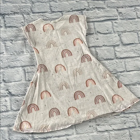 Small Shop Cream Rainbow Kids Dress - Picture 4 of 4
